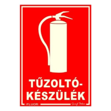 Piktogram Tűzoltókészülék piros (FLUOR.) információs címke