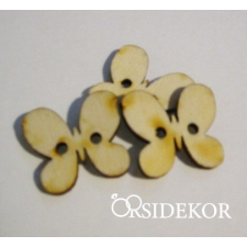  Pillangó alakú fa gombocska dekorációs kellék