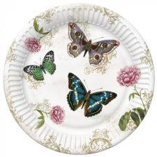 Pillangó Retro Background papírtányér 8 db-os 18 cm party kellék
