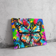  Pillangó Szivárványos Szárnyai - Pop Art Vászonkép dekoráció