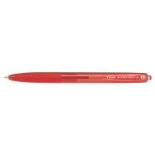 Pilot Golyóstoll, 0,22 mm, nyomógombos, PILOT "Super Grip G", piros toll
