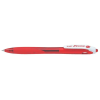 Pilot Golyóstoll, 0,27 mm, nyomógombos, PILOT "Rexgrip", piros