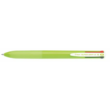 Pilot Golyóstoll, 0,27 mm, nyomógombos, világoszöld tolltest, PILOT "Super Grip G", négyszínű toll