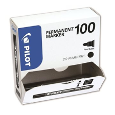 Pilot Permanent Marker 100 fekete, multipack 20 db filctoll, marker