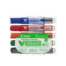 Pilot Táblamarker 5 színű, táblafilc Pilot V-Board letörölhető táblamerker készlet filctoll, marker