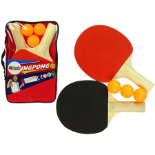 Pingpong ütő készlet három labdával és tokban kerti játék