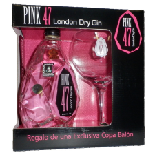  Pink 47 Gin 47% pdd. + pohár gin