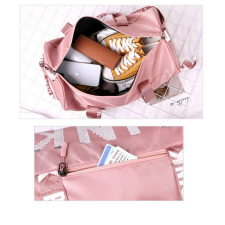 Pink multifunkciós sporttáska flitteres pink felirat, feliratos pánt lila aa-000195 kézitáska és bőrönd
