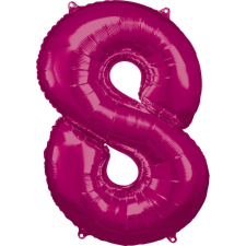Pink óriás szám fólia lufi 8-as, 83*53 cm party kellék