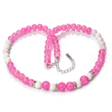  Pink Sparkle – Hegyikristály és jade exkluzív ásvány nyaklánc dobozban nyaklánc