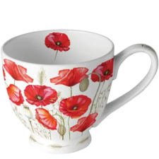  Pipacs mintás porcelán bögre 400ml - Poppy all over bögrék, csészék