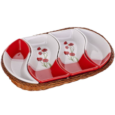  Pipacs tálaló kosárban 4 részes  31cm x 19cm konyhai eszköz