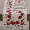  Pipacsos gobelin asztalterítő Natúr 45x140 cm +/-5%