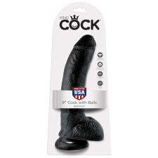 Pipedream 9" Cock with Balls  Black műpénisz, dildó