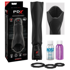 PIPEDREAM EXTREME TOYZ PDX Elite Roto-Teazer - vízálló, forgó makk vibrátor (fekete) vibrátorok