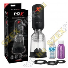 PIPEDREAM EXTREME TOYZ PDX Elite Tip Teazer automata makkszívó vibrátor - fekete művagina