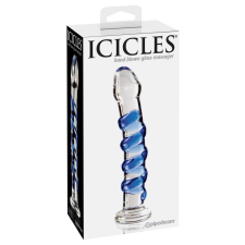 Pipedream - Icicles No. 5  Clear/Blue műpénisz, dildó