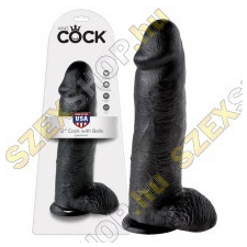Pipedream King Cock 12 herés dildó - 30,5 cm - fekete műpénisz, dildó