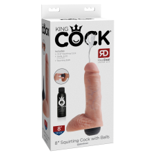 Pipedream - King Cock 8" Squirting Cock with Balls Light műpénisz, dildó