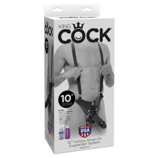 Pipedream - King Cock King Cock 10&quot; Hollow Strap-On Suspender System Black felcsatolható eszközök