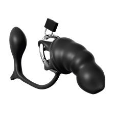 Pipedream Szilikon péniszketrec prosztata dildóval Ass-Gasm Cock Blocker anál