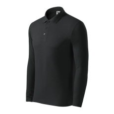  Pique Polo LS galléros póló férfi ébenszürke 3XL