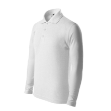 Pique Polo LS galléros póló gyerek fehér 134 cm/8 éves gyerek póló