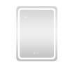 Piramida Viva AURA Led TOUCH fürdőszobai tükör - páramenetesítővel - órával - álló - 60 x 80 cm