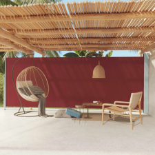  Piros behúzható oldalsó terasznapellenző 200 x 600 cm kerti bútor