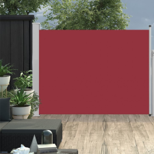 Piros kihúzható oldalsó teraszi napellenző 140 x 500 cm kerti bútor