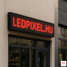  Piros színű kültéri LED fényújság, 128x96 cm - P10 led rendszer tartozék