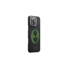 Pitaka Aries iPhone 16 Pro MagSafe kompatbilis szőtt telefontok, Alien minta, szürke (KI1601AL) tok és táska