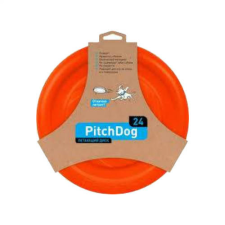 PitchDog Lightweight And Flexible Flying Disk For Dogs - játék (frizbi, narancssárga) kutyák részére (Ø24cm) játék kutyáknak