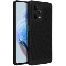 Pixato Apple iPhone 15 Pro, Műanyag hátlap védőtok, légáteresztő, lyukacsos minta, Breezy, fekete tok és táska