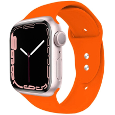 Pixato Apple Watch 4-6, SE, SE (2022) (42 / 44 mm) / Watch 7-9 (45 mm) / Watch Ultra 1-2 (49 mm), szilikon pótszíj, állítható, két lyukas rögzítés, TP IconBand, narancssárga okosóra kellék