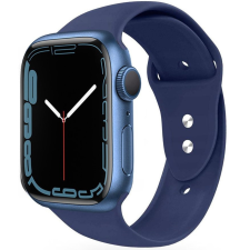 Pixato Apple Watch 4-6, SE, SE (2022) (42 / 44 mm) / Watch 7-9 (45 mm) / Watch Ultra 1-2 (49 mm), szilikon pótszíj, állítható, két lyukas rögzítés, TP IconBand, sötétkék okosóra kellék