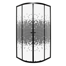 Pixel Black 80 íves zuhanykabin zuhanytálca nélkül kád, zuhanykabin