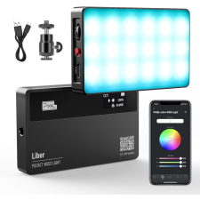 Pixel Liber RGB-LED Videó Lámpa - 7W 700LUX 2500-8500K 3000mAh Színes Professzionális kamera fény stúdió lámpa
