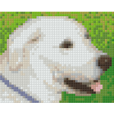 Pixel szett 1 normál alaplappal, színekkel, kutya, labrador (801303) kreatív és készségfejlesztő