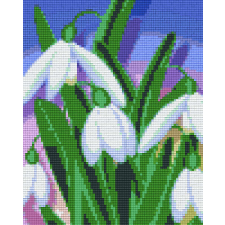 Pixel szett 4 normál alaplappal, színekkel, hóvirág (804342) kreatív és készségfejlesztő