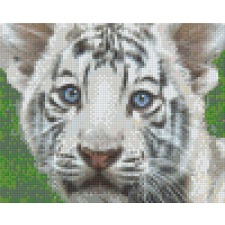 Pixel szett 4 normál alaplappal, színekkel, tigriskölyök (804469) kreatív és készségfejlesztő