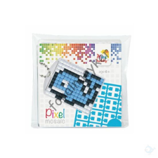 Pixelhobby Pixel Kulcstartó szett (kulcstartó alaplap + 3 szín) - Bálna kreatív és készségfejlesztő
