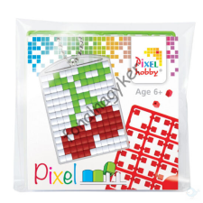 Pixelhobby Pixel Kulcstartó szett (kulcstartó alaplap + 3 szín) - Cseresznye kreatív és készségfejlesztő