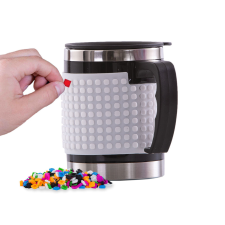 Pixie termikus bögre, rozsdamentes acél/szilikon, 400 ml, többszínű bögrék, csészék