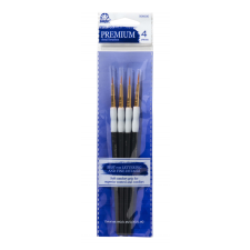 Plaid Ecset - kerek , Premium Detail Brushes Soft Grip Detail / Folkart Brush (4 db) ecset