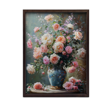 PLAKÁT FALKERETHEZ ARANY ALUMÍNIUM VIRÁGCSOKAT 50x70 CM grafika, keretezett kép