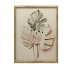PLAKÁT FALKERETHEZ GOLD MONSTERA PLANT NAPPALI 70x100 CM grafika, keretezett kép