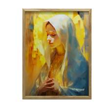  PLAKÁT FALRA ARANY ALUMÍNIUM KERETBEN MARY DIVINE SPIRIT 60x90 CM grafika, keretezett kép
