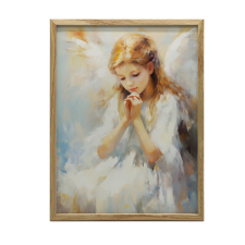 PLAKÁT FALRA ARANY KERETBEN BARÁZÓ MENNYI ANGYAL 70x100 CM grafika, keretezett kép