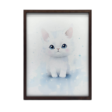 PLAKÁT FALRA ARANY KERETES CAT CHARM 60x90 CM MATTE grafika, keretezett kép